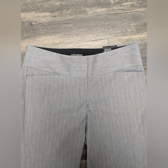 Women's Express Editor Pants NWT -Grey/White Striped - Women's 6L Dress Pants - Picture 2 of 8